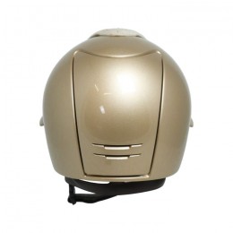 Kep Italia Cromo 2.0 Metal Golden Sand Polo Beige Suede Front Rose Swarovski