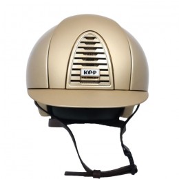 KEP Cromo 2.0 metal Golden-Sand textile voor en achter donkerbruin kinbandje