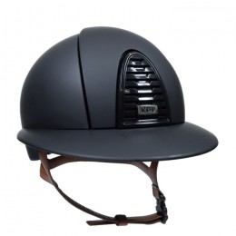 Kep Italia Cromo 2.0 Matt black cognac cognac strap Polo visor