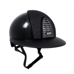 Kep Italia Cromo 2.0 Polish Black Star Front Textile Polo Visor Swarovski Frame Logo