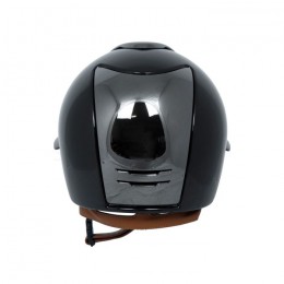 KEP Italia Cromo 2.0 Polish Black polo Mirror Black front and back Cognac strap