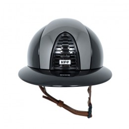 KEP Italia Cromo 2.0 Polish Black polo Mirror Black front and back Cognac strap