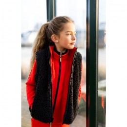 Mrs. Ros FW'23 Mini Ros Reversible Bodywarmer Stormy Cheeky Red
