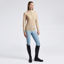 Cavalleria Toscana SS25 CT Merinos Half Zip Turleneck Sweater Woman