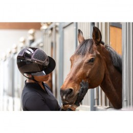 Kask Star Lady Pure Shine Chrome 2.0 Black Crystals In-Out Vintage Rose