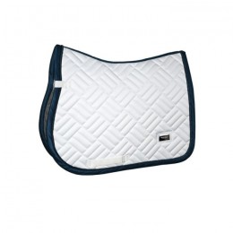 Equestrian Stockholm SS'24 Modern Breeze White Navy Jump Saddle Pad