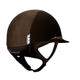 Samshield Miss shield brown Flower swarovski frontalband Alcantara top CF Metal Eclipse blason