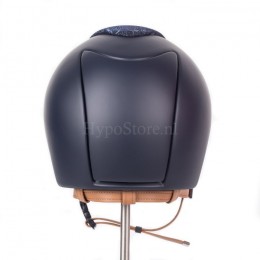 KEP Cromo T Blue with dark Galassia Glitter and cognac chinstrap