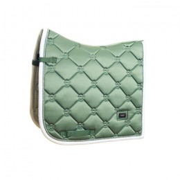 Equestrian Stockholm Pistachio White dressage saddlepad