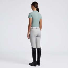 Cavalleria Toscana SS25 CT Jersey S/S Training Polo Embroidered Script Logo Girls