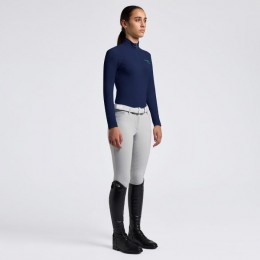 Cavalleria Toscana SS25 CT Insert Micro Perforated Jersey L/S Training Polo Girls