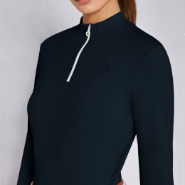 Cavalleria Toscana SS'24 CT Tech Piquet L/S Training Zip Polo Woman