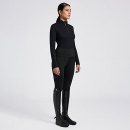 Cavalleria Toscana FW'24 CT Jersey Fleece Half Zip L/S Turtleneck Shirt Women