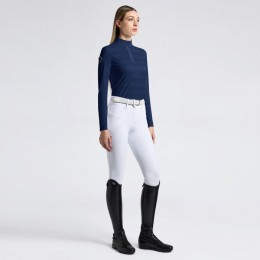 Cavalleria Toscana SS25 CT Perforated Jersey L/S Training Polo Women