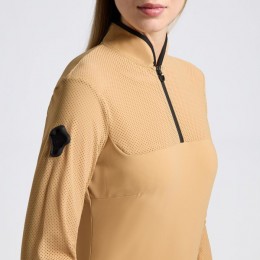 Cavalleria Toscana SS25 CT Perforated Jersey Inserts L/S Training Polo Women