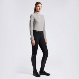 Cavalleria Toscana SS25 CT Perforated Jersey Inserts L/S Training Polo Women