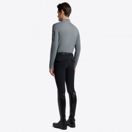 Cavalleria Toscana FW'24 CT Jersey Fleece Half Zip L/S Turtleneck Shirt Heren
