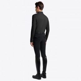 Cavalleria Toscana FW'24 CT Jersey Fleece Half Zip L/S Turtleneck Shirt Heren