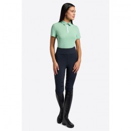 RG SS25 Micro Perforated Jersey S/S Training Zip Polo Women