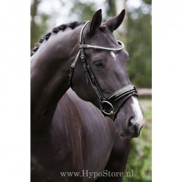 Premiera "Milano" Black bridle with anatomically shaped headpiece and patent leather noseband