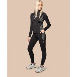 C'MON STUDIO Quater Zip Longsleeve Shirt W.Reflective Print