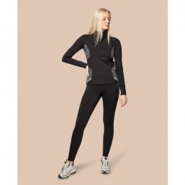 C'MON STUDIO Quater Zip Longsleeve Shirt W.Reflective Print