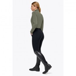 RG FW'23 Brushed Jersey Nylon Insert L/S Zip Training Polo Women