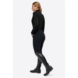 RG FW'23 Brushed Jersey Nylon Insert L/S Zip Training Polo Women