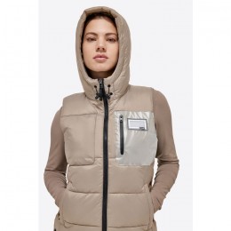 RG FW'23 Nylon Quilted Hooded Puffer Vest Women