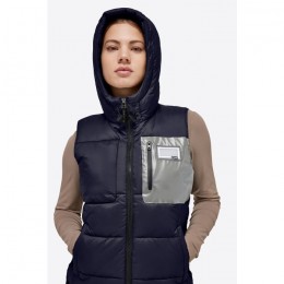 RG FW'23 Nylon Quilted Hooded Puffer Vest Women