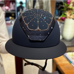 Kask Star Lady Chrome 2.0 Navy Crystals Riviera Vintage Rose Mix Light Brown Chinstrap