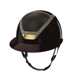 Kask Star Lady Pure Shine Chrome 2.0 Espresso Brown Gold Crystals Frame Aureum Rivet Topaz