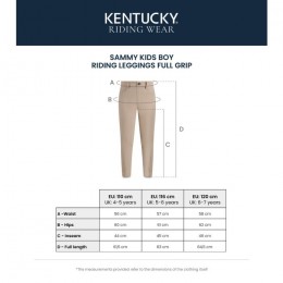 Kentucky Sammy Kids Riding Leggings Boys Full Grip