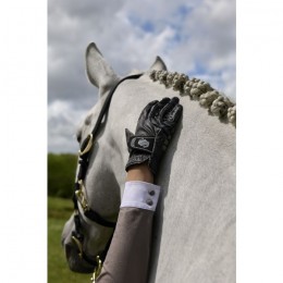 Samshield V-Skin gloves with Swarovski® crystals Black grey