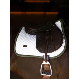 Equestrian Stockholm FW'24 Striking Valley Modern White jump saddlepad