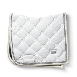 Equestrian Stockholm FW'24 Timeless White Glimmer Dressage saddlepad