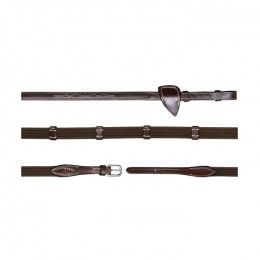 Dyon 5/8 Web Reins With 9 Leather Loops US Jumping Collection