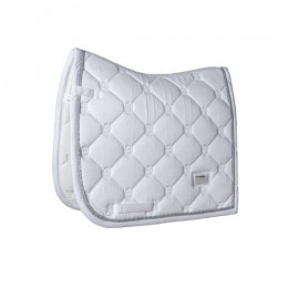 Equestrian Stockholm Dressage Pad White Perfection Silver