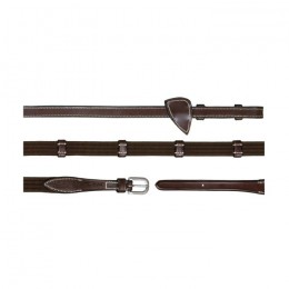 Dyon 5/8" Web Reins With 9 Leather Loops