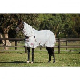 WeatherBeeta ComFiTec Airflow II Combo Neck Fly Rug White/Dark Grey/Orchid