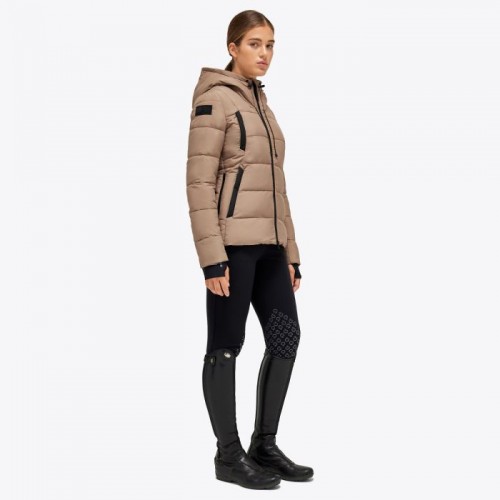 Cavalleria Toscana FW'22 Matte Jersey Quilted Hooded Puffer Jacket Women