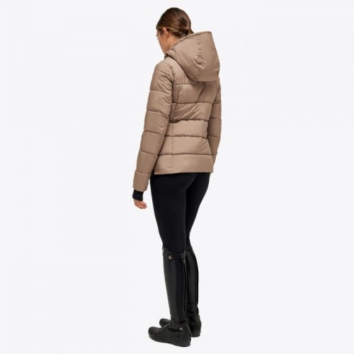 Cavalleria Toscana FW'22 Matte Jersey Quilted Hooded Puffer Jacket Women