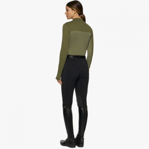 Cavalleria Toscana FW'22 CT Orbit Tech Wool Mock Zip Turtleneck Women