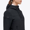 Cavalleria Toscana FW'23 Jersey Velvet Hooded Full Zip Softshell Jacket Women