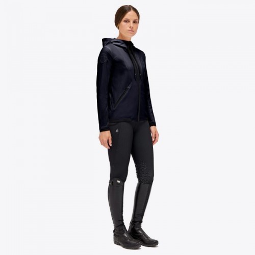 Женская куртка Softshell Cavalleria Toscana SS'23 из перфорированного джерси с капором на молнии и полным покрытием