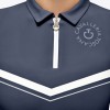 Cavalleria Toscana SS'23 CT Orbit Print Jersey S/S Zip Training Polo Girls