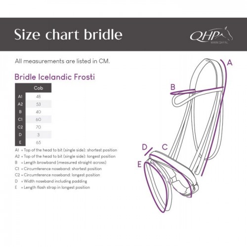 QHP Уздечка исландская морозная