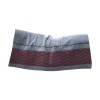 Kentucky Fleece Rug Heavy Square Fishbone Grey-Bordeaux