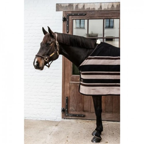 Kentucky Fleece Show Rug Heavy Stripes Brown/Beige