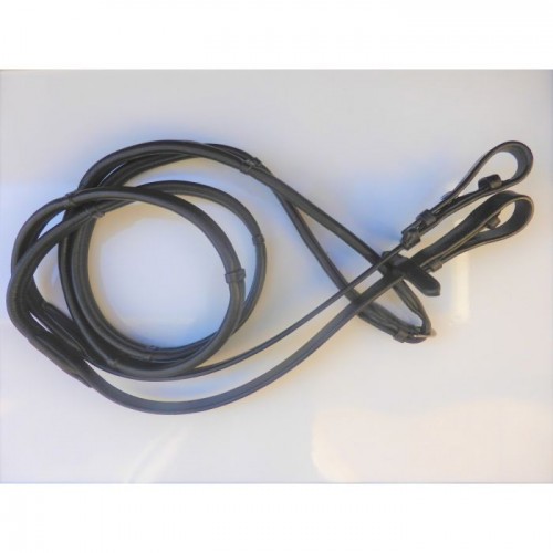 HB Showtime soft leather reins with stops